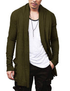 Ruffle Schalkragen Kragen Strick Cardigan