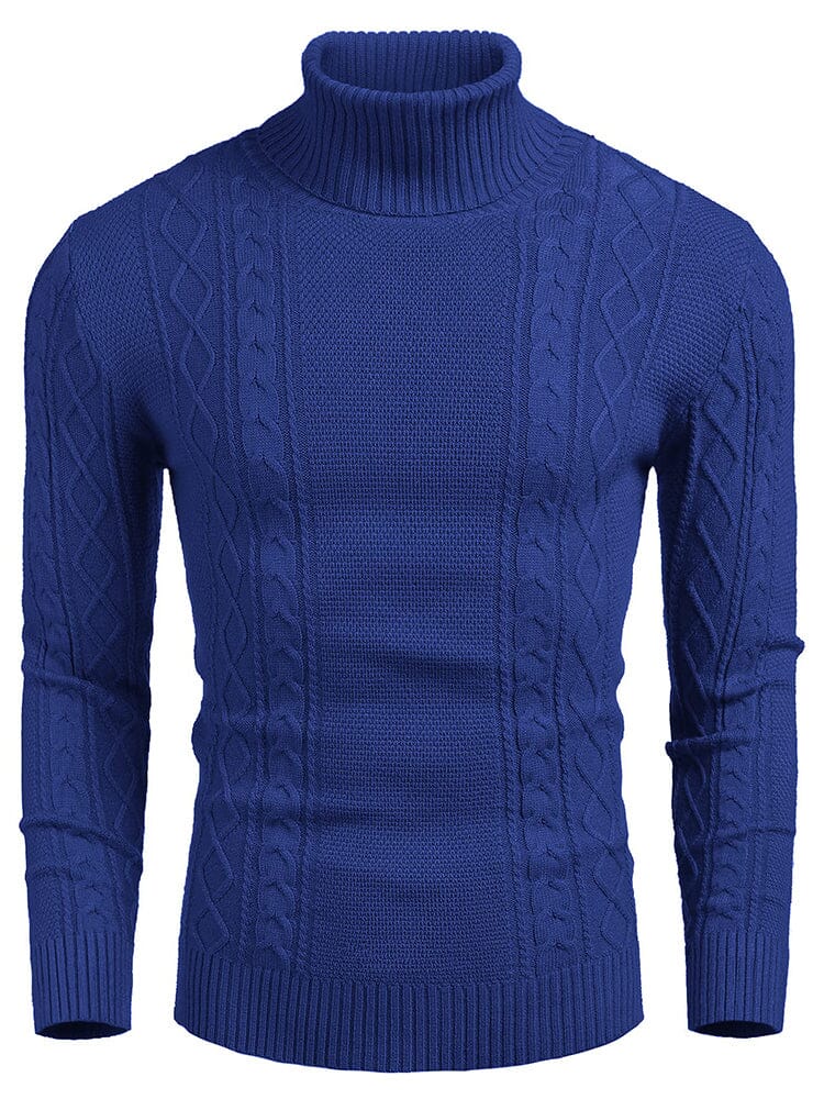 Klassisch Slim Fit Rollkragen Pullover