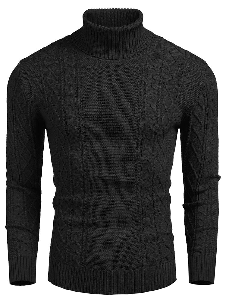Klassisch Slim Fit Rollkragen Pullover