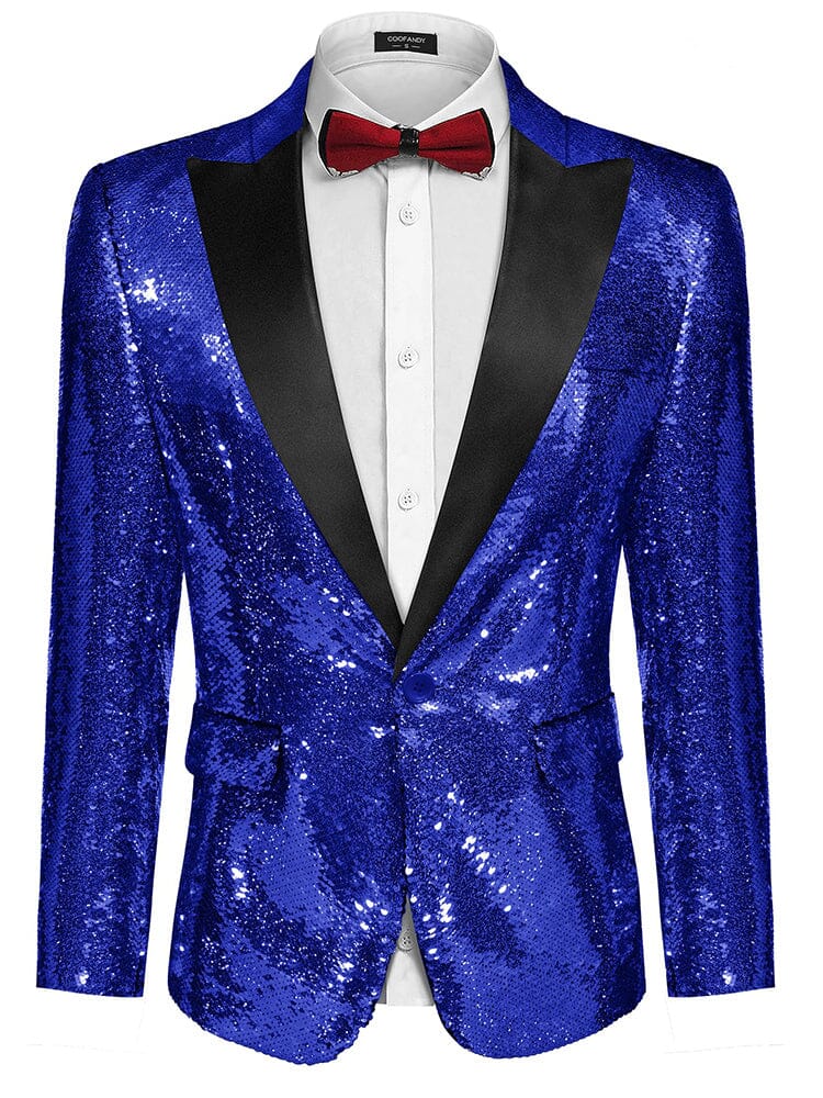 Men's Shiny Sequins Anzug Jacke (US Only)