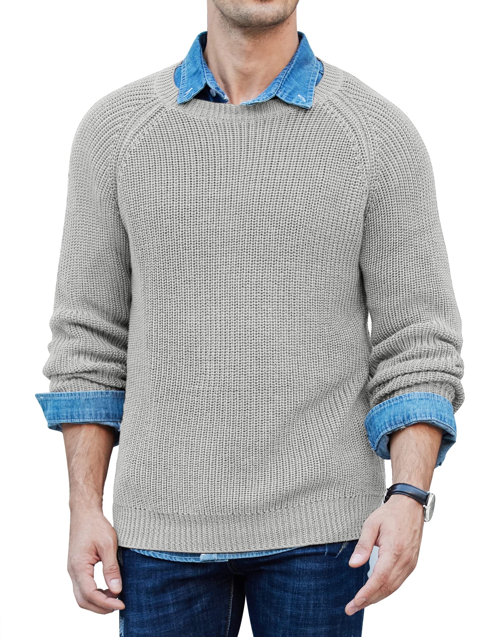 Crew Neck Slim Fit Strick Pullover Pullover