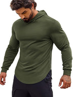 Workout Muscle Fit Baumwolle Blend Hoodie