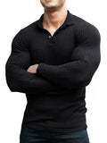 Stretchy Slim Fit Strick Polo Hemd