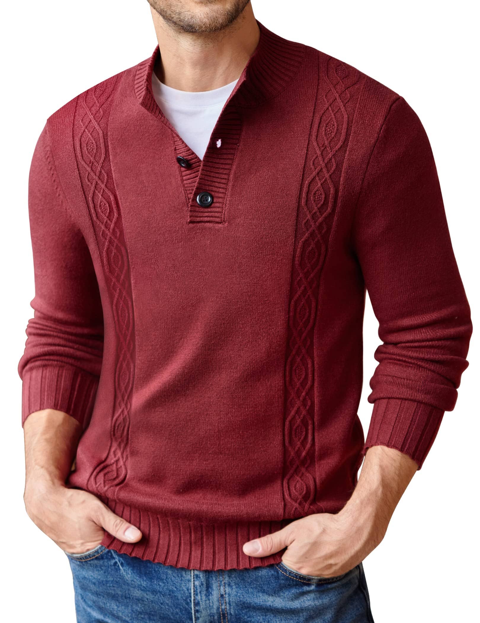 Twisted Stand Kragen Strick Pullover Pullover