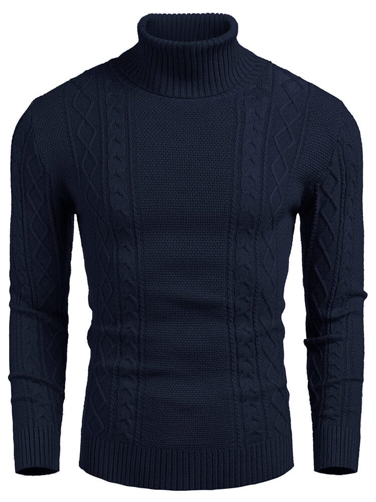 Klassisch Slim Fit Rollkragen Pullover