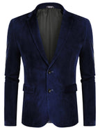 Two Knopf Slim Fit Blazer Retro Tuxedo Anzug Jacken