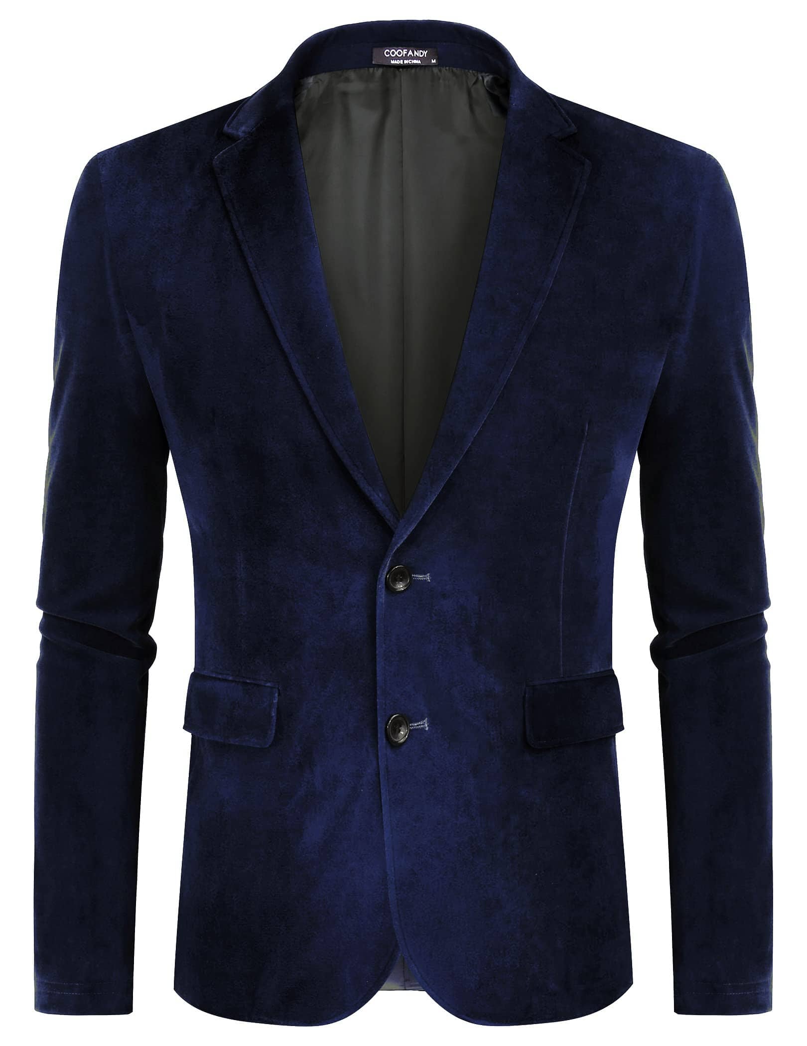 Two Knopf Slim Fit Blazer Retro Tuxedo Anzug Jacken