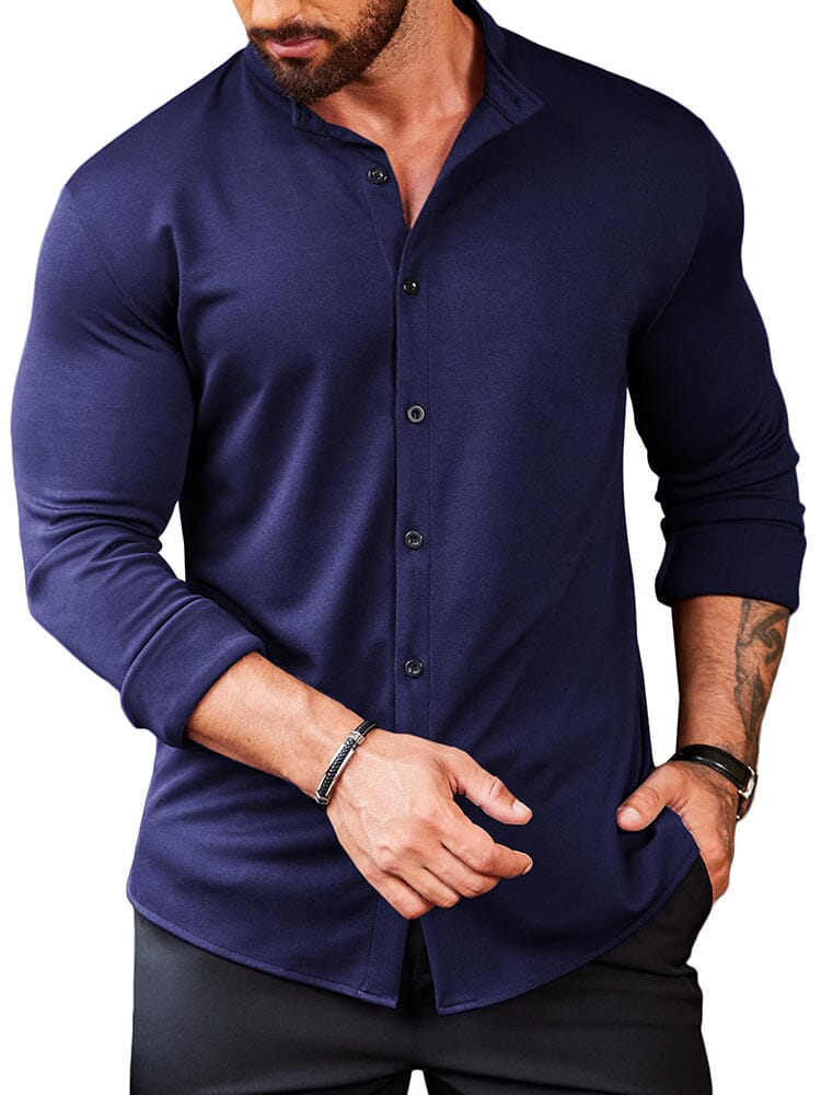 Casual Wrinkle Free Knopf Hemd (US Only)