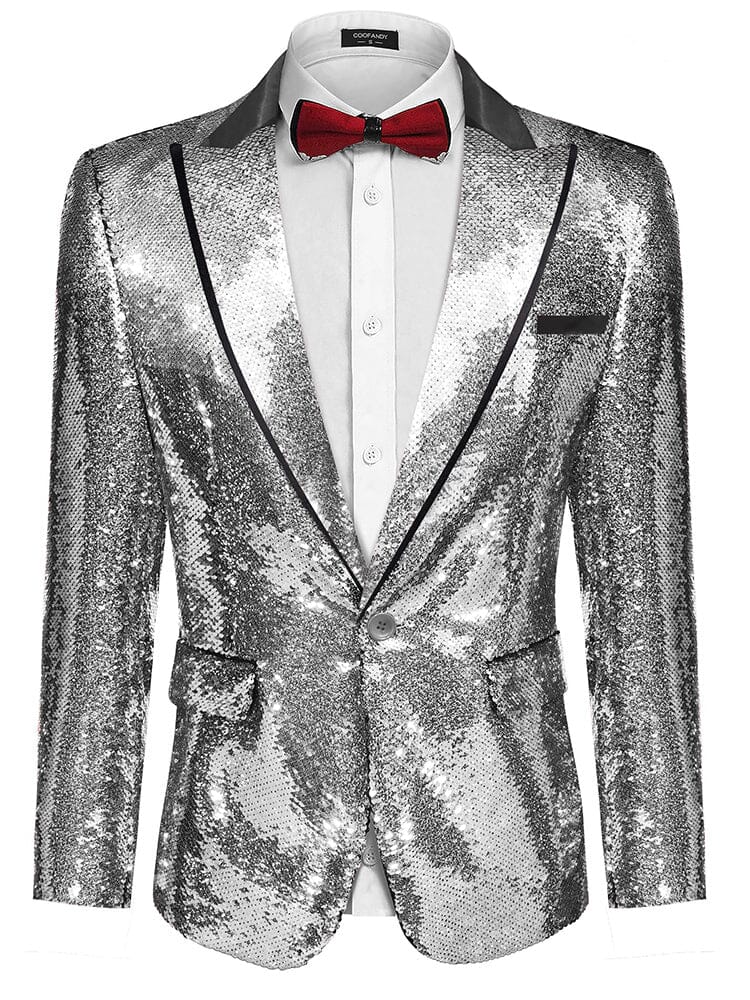 Men's Shiny Sequins Anzug Jacke (US Only)