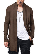Ruffle Schalkragen Kragen Strick Cardigan