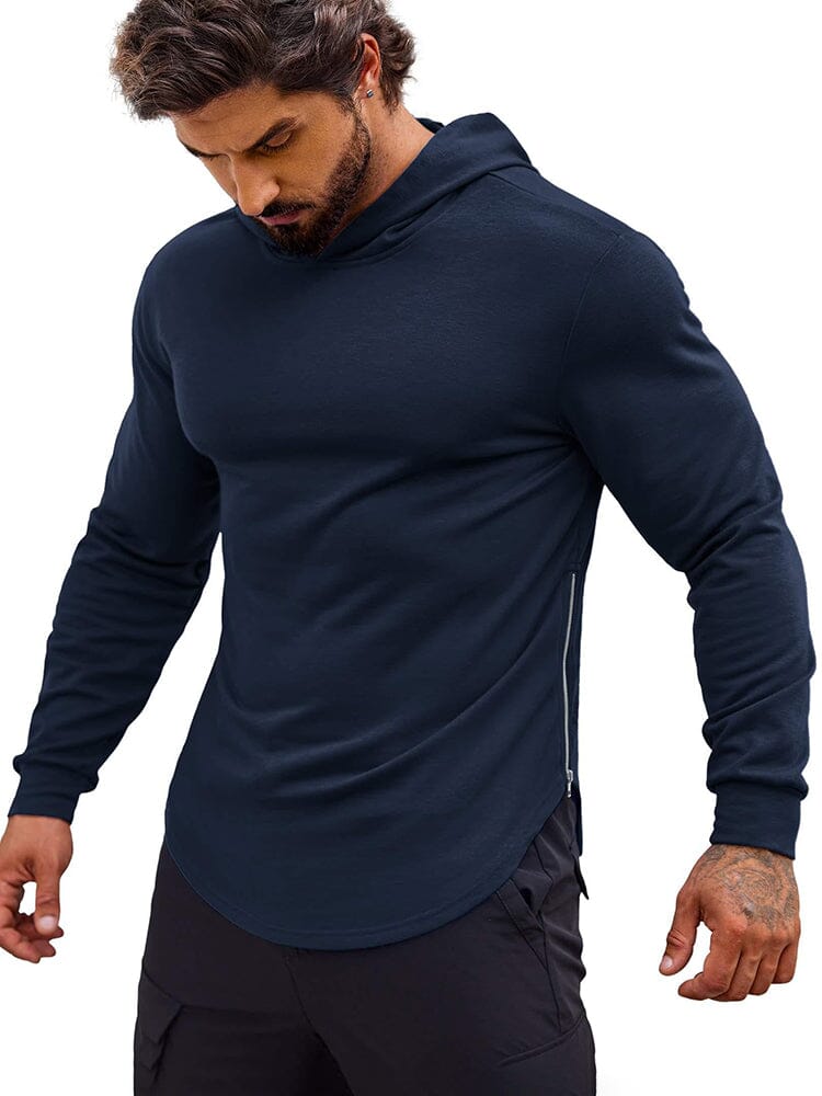 Workout Muscle Fit Baumwolle Blend Hoodie