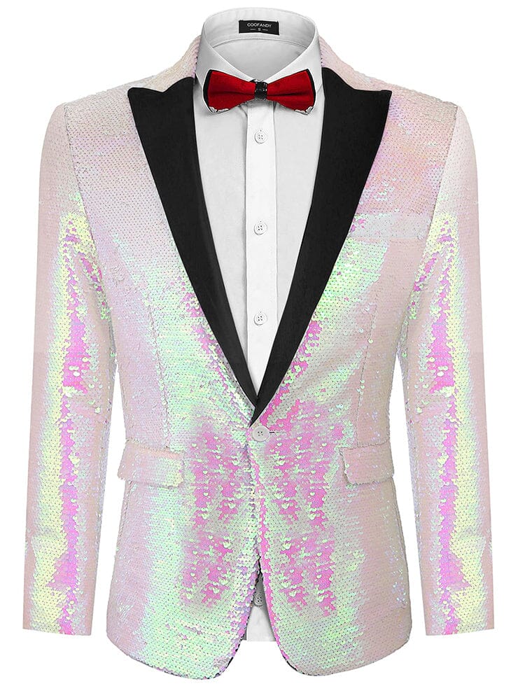 Men's Shiny Sequins Anzug Jacke (US Only)