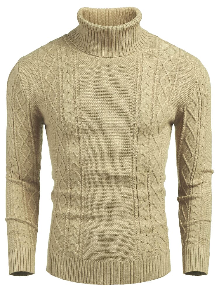 Klassisch Slim Fit Rollkragen Pullover
