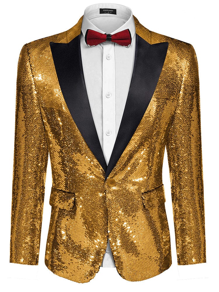 Men's Shiny Sequins Anzug Jacke (US Only)