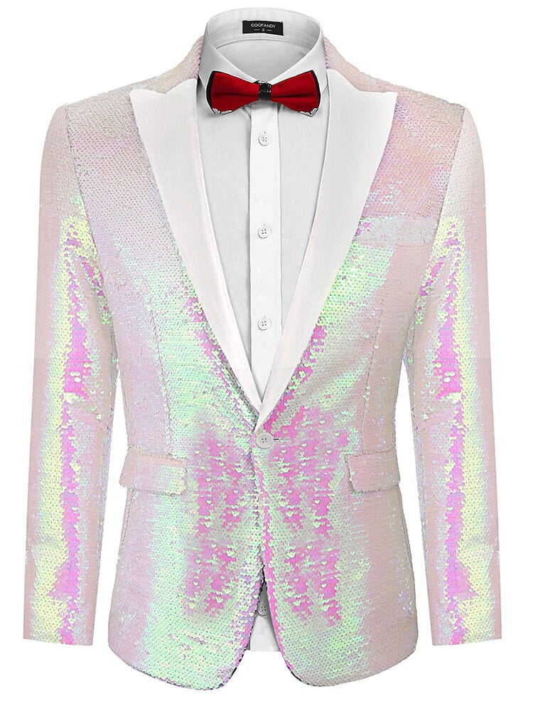 Men's Shiny Sequins Anzug Jacke (US Only)