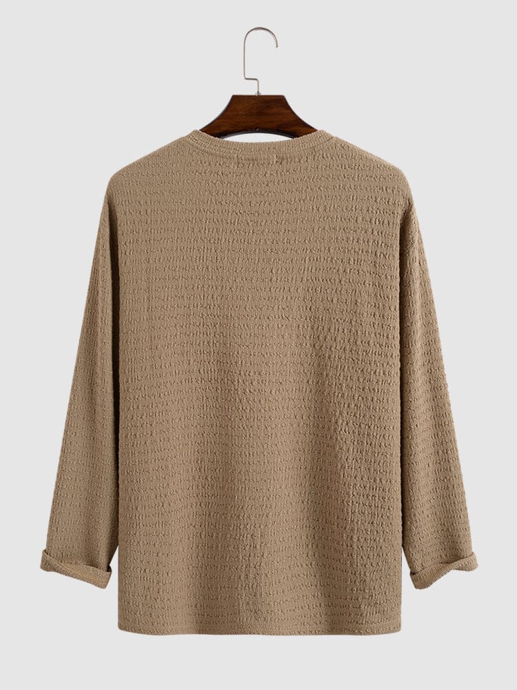 Small V-neck Lang-sleeved Hemd