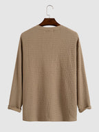 Small V-neck Lang-sleeved Hemd