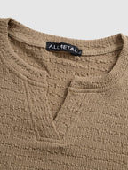 Small V-neck Lang-sleeved Hemd