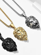 Lion Head Pendant Halskette