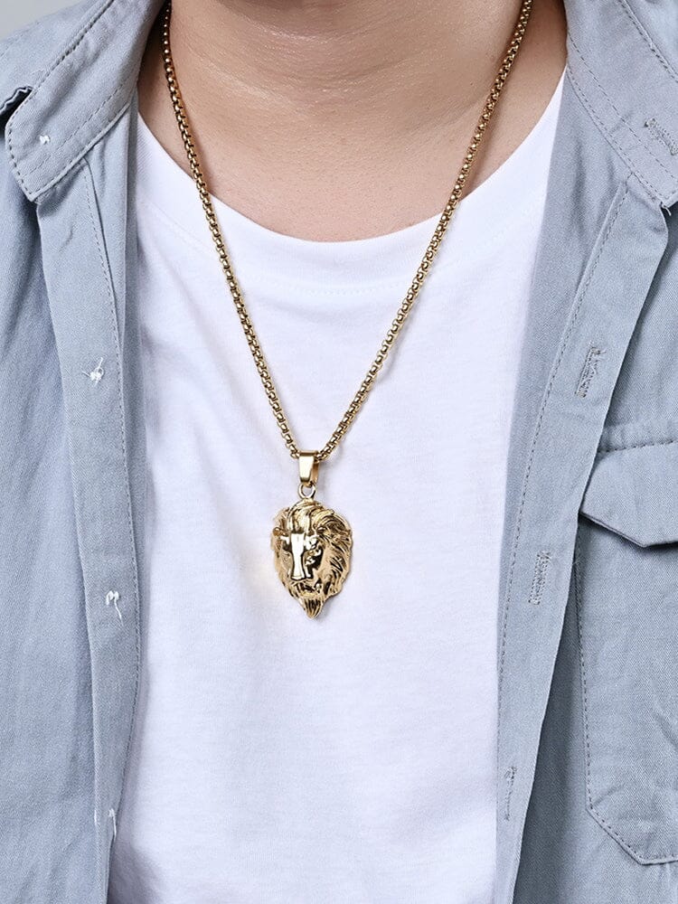 Lion Head Pendant Halskette