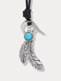Retro Feather Pendant Halskette
