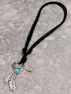 Retro Feather Pendant Halskette