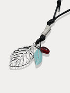 Retro Leaf Pendant Halskette