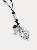Retro Leaf Pendant Halskette