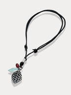 Retro Leaf Pendant Halskette