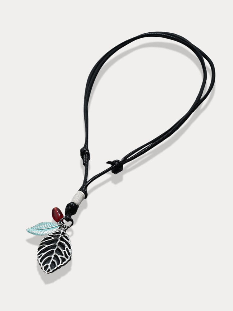 Retro Leaf Pendant Halskette