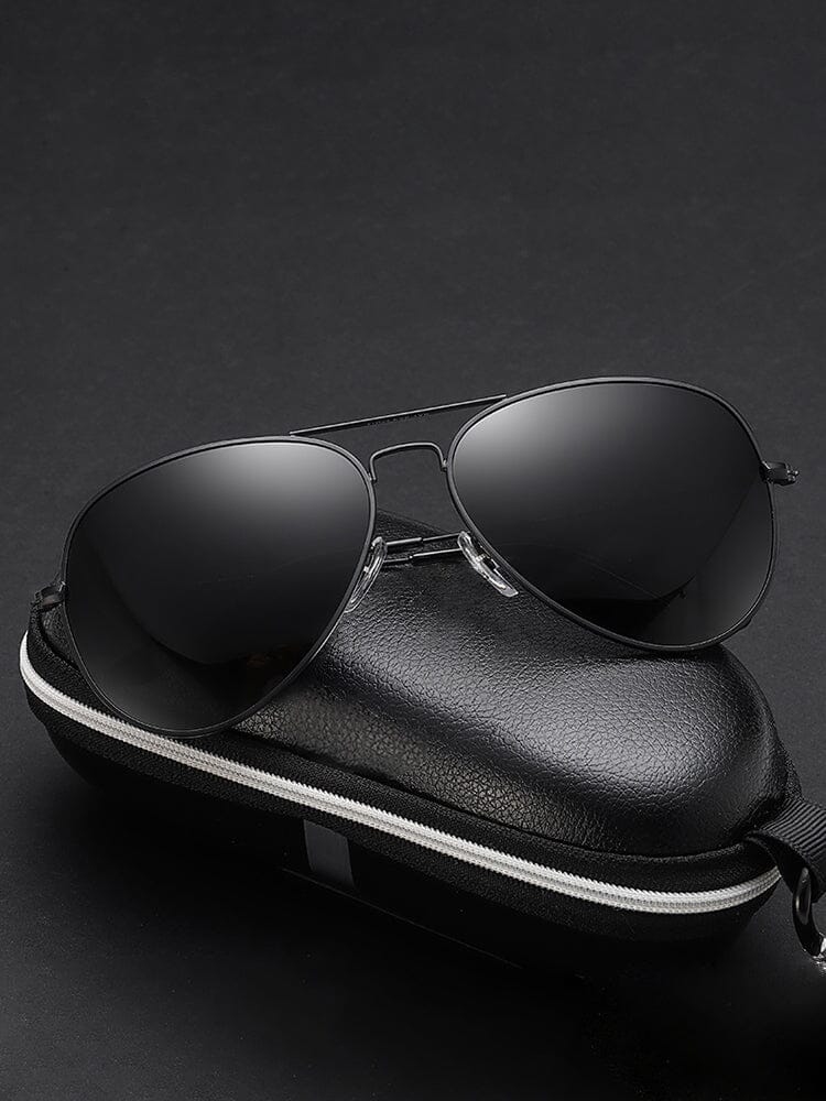Klassisch Curved Crossbar Polarized Sunglasses