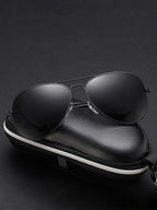 Klassisch Curved Crossbar Polarized Sunglasses