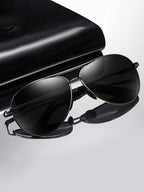 Klassisch Curved Crossbar Polarized Sunglasses