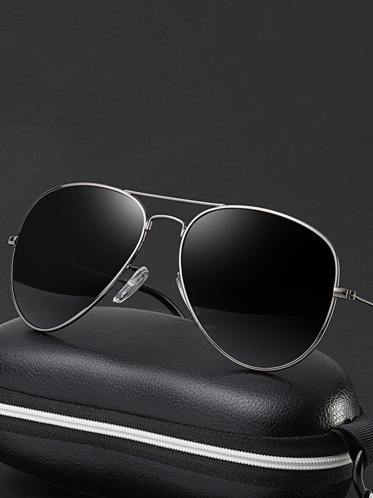 Klassisch Curved Crossbar Polarized Sunglasses