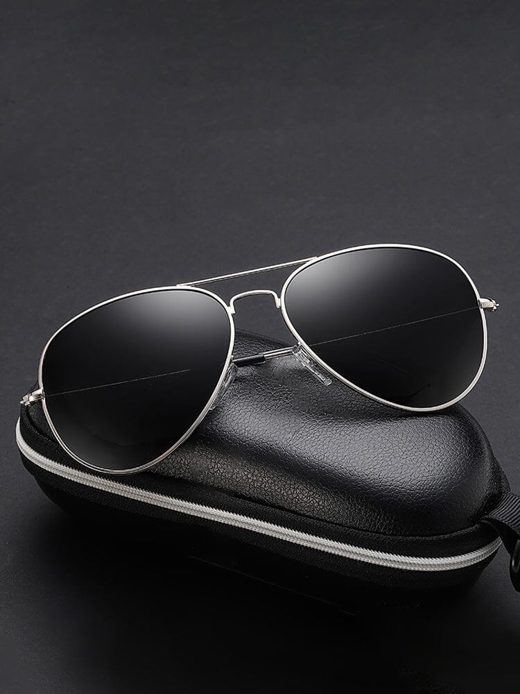 Klassisch Curved Crossbar Polarized Sunglasses