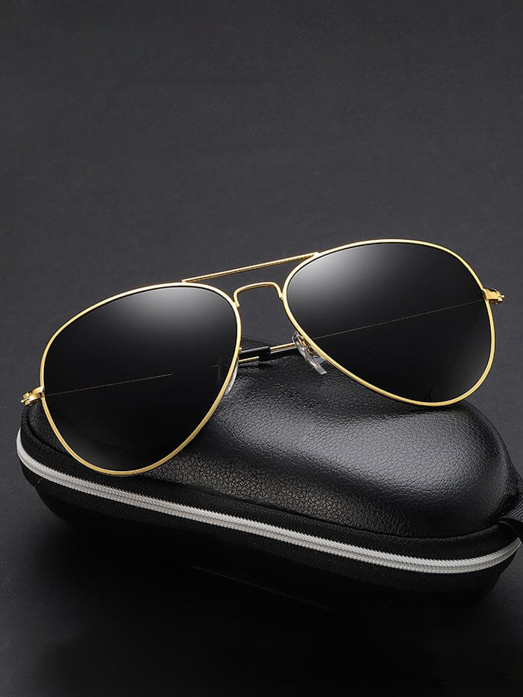 Klassisch Curved Crossbar Polarized Sunglasses