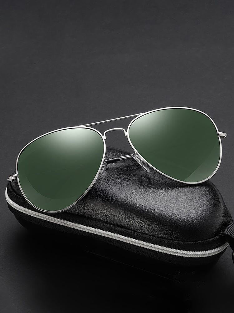 Klassisch Curved Crossbar Polarized Sunglasses