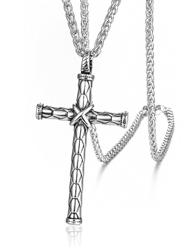 Vintage Cross Pendant Chain Halskette