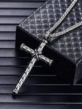 Vintage Cross Pendant Chain Halskette