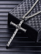 Vintage Cross Pendant Chain Halskette