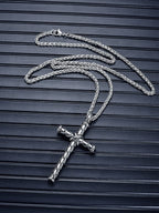 Vintage Cross Pendant Chain Halskette