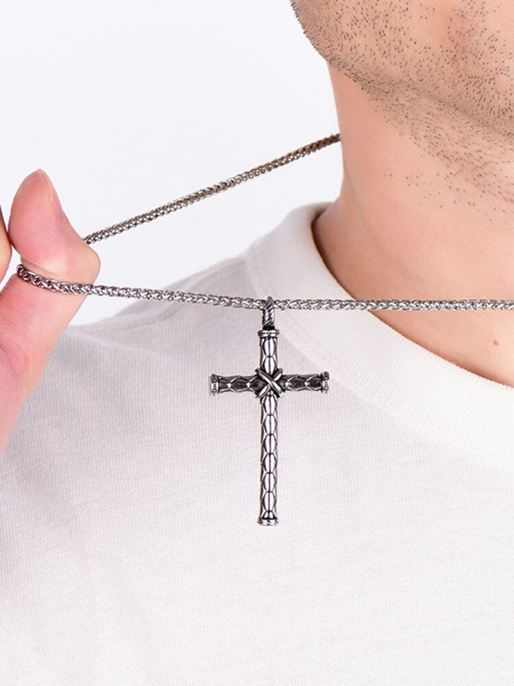 Vintage Cross Pendant Chain Halskette
