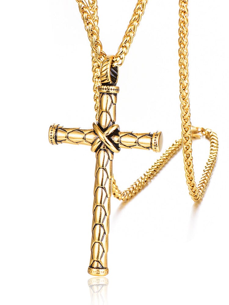 Vintage Cross Pendant Chain Halskette