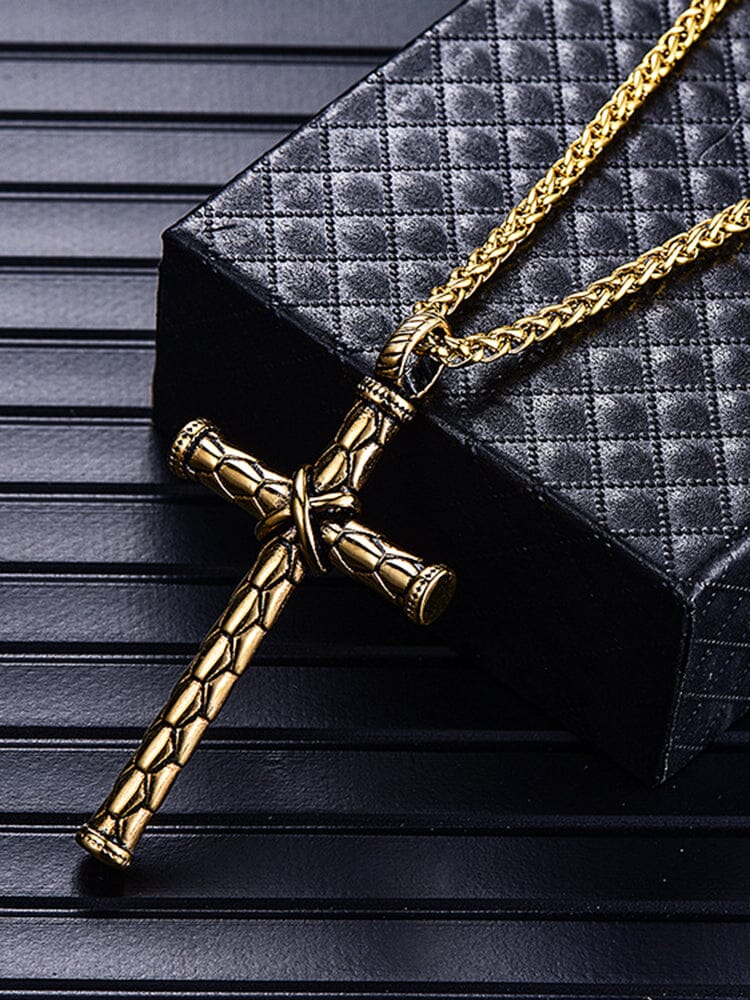 Vintage Cross Pendant Chain Halskette