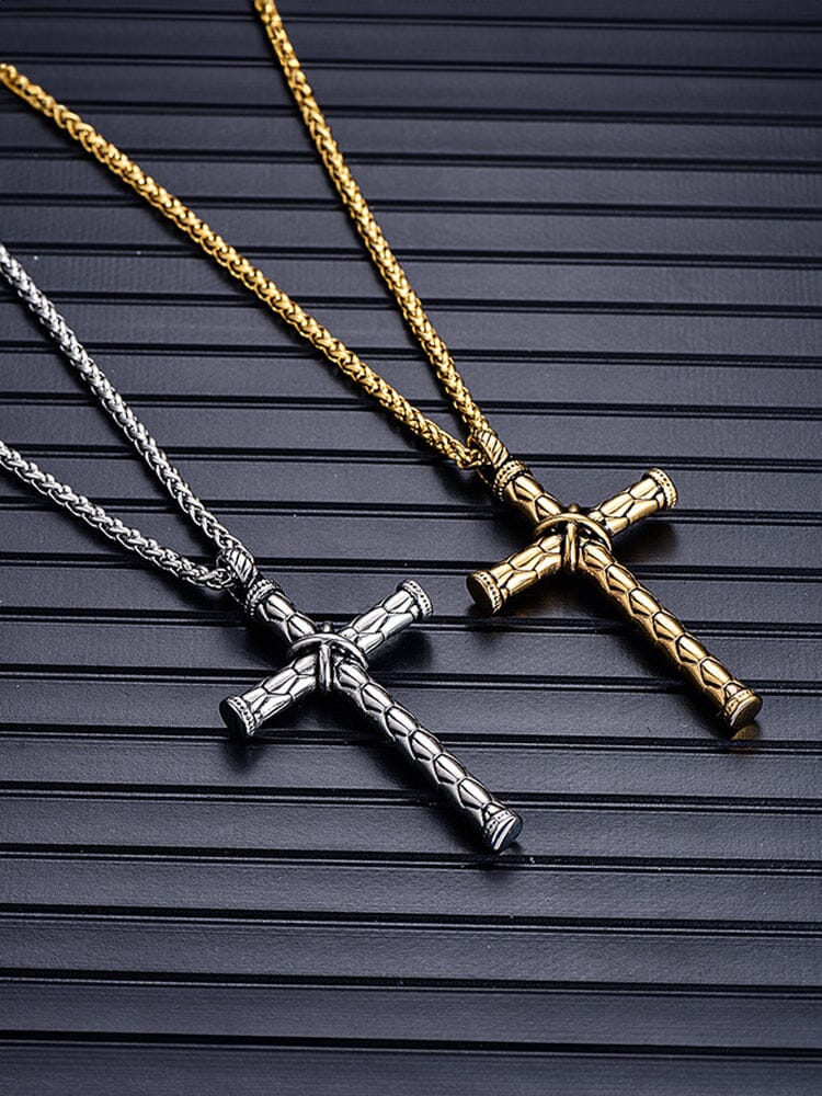 Vintage Cross Pendant Chain Halskette