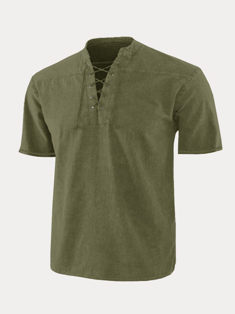 V Neck Kurz Ärmel Hemd