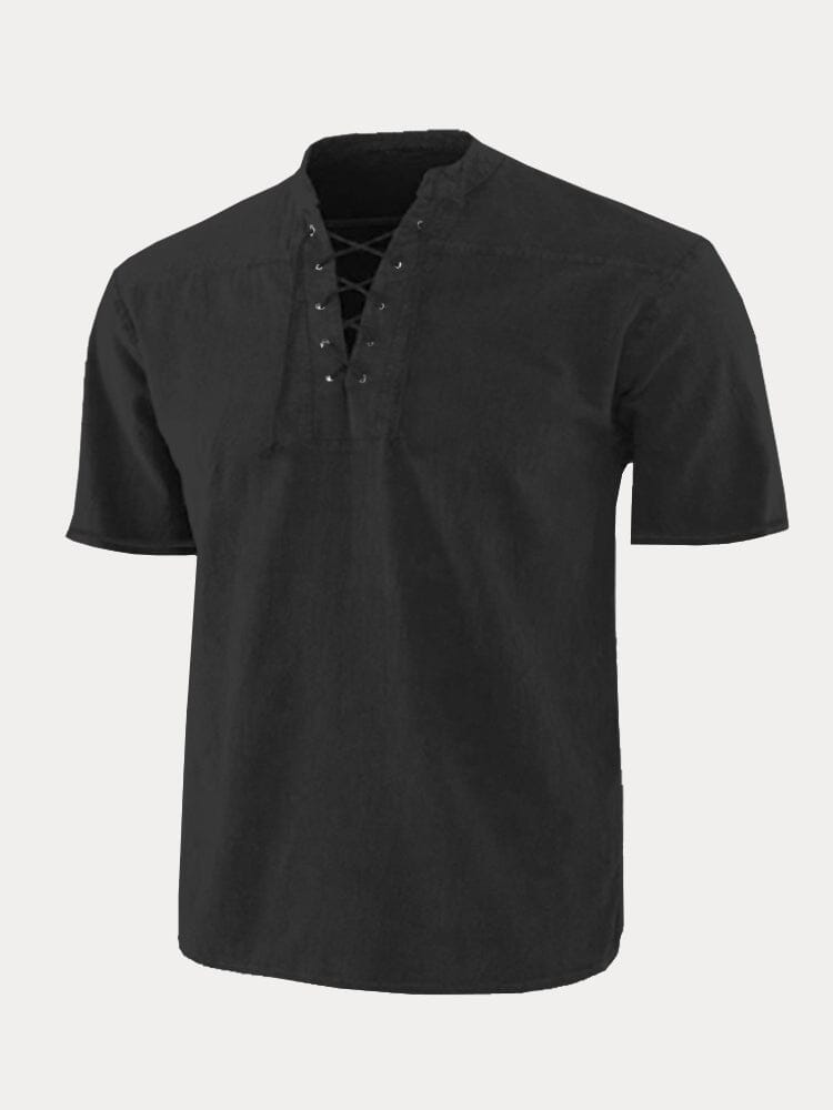 V Neck Kurz Ärmel Hemd