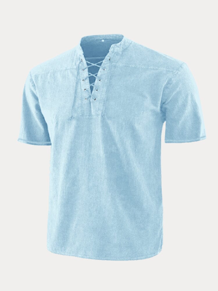 V Neck Kurz Ärmel Hemd