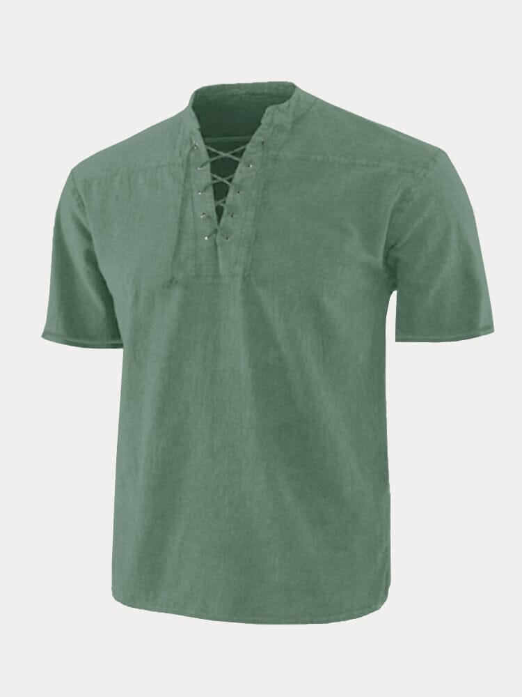 V Neck Kurz Ärmel Hemd