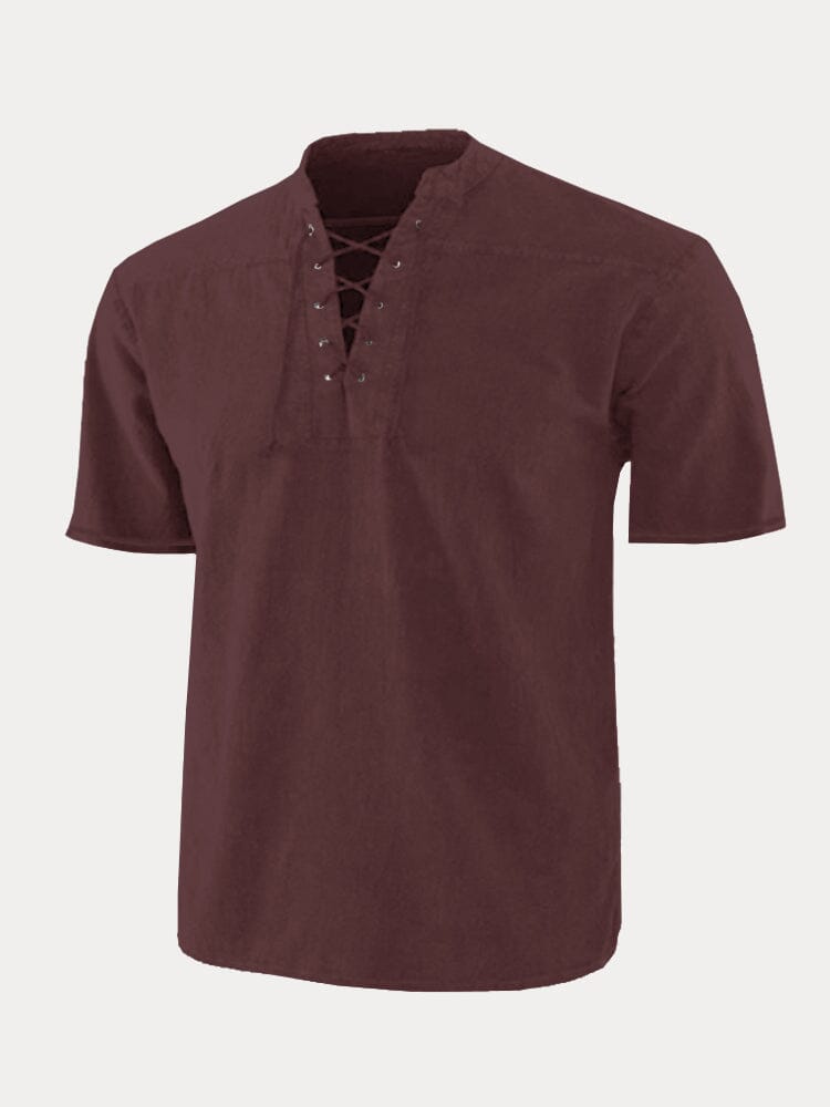 V Neck Kurz Ärmel Hemd